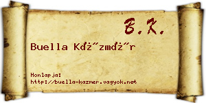 Buella Kázmér névjegykártya